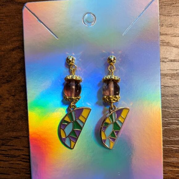 Abstract Art Earrings - Picture 3 of 9